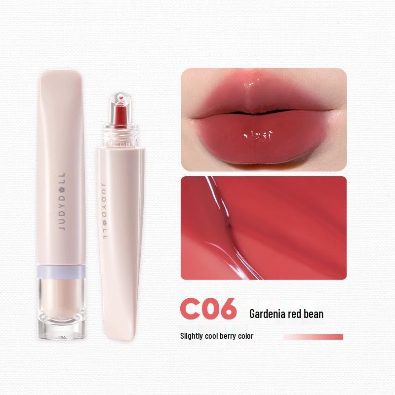 

Juduo Orange Lip Care Gloss: Moisturizing Jelly Lipstick for Glossy, Pouty Lips with a Mirror-Like Shine.