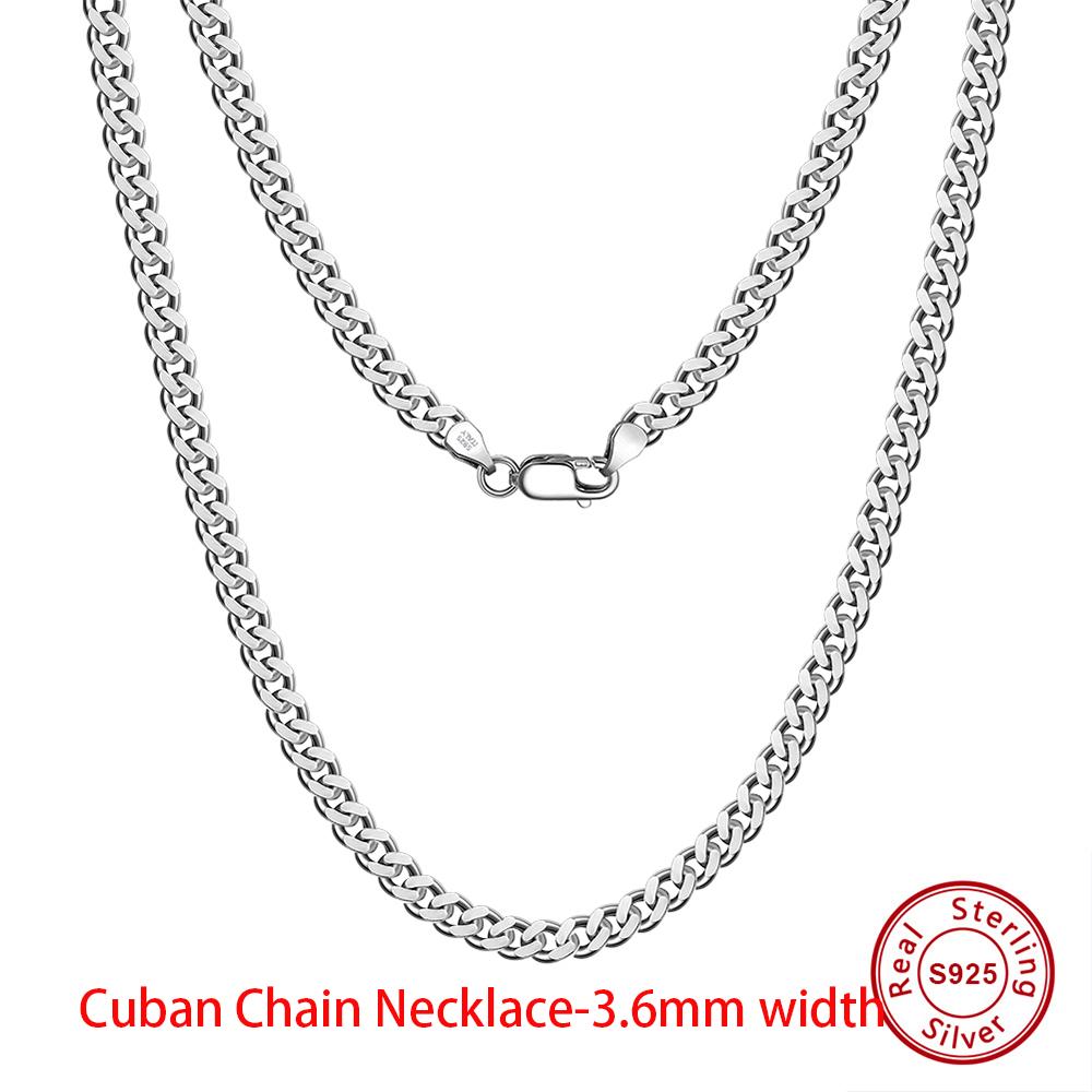 EFFIE QUEEN Real 925 Sterling Silver Diamond Cut Twist Rope Figaro Cuban Snake Bead Box Link Chain Necklace DIY Fine Jewelry SC