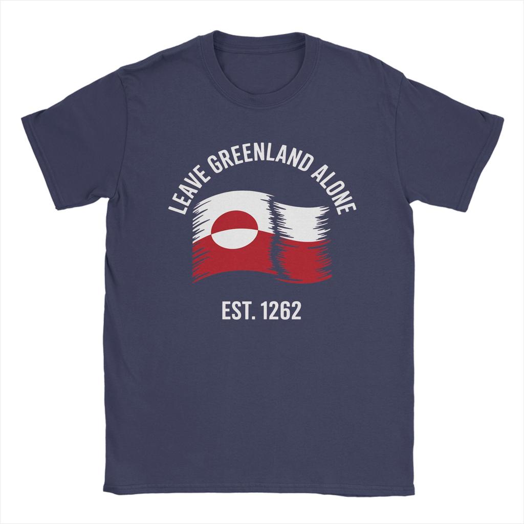 Leave Greenland Alone Distressed Greenland Flag Protest Mens T Shirt Tee Shirt Short Sleeve O Neck TShirt 100 Cotton Clothes