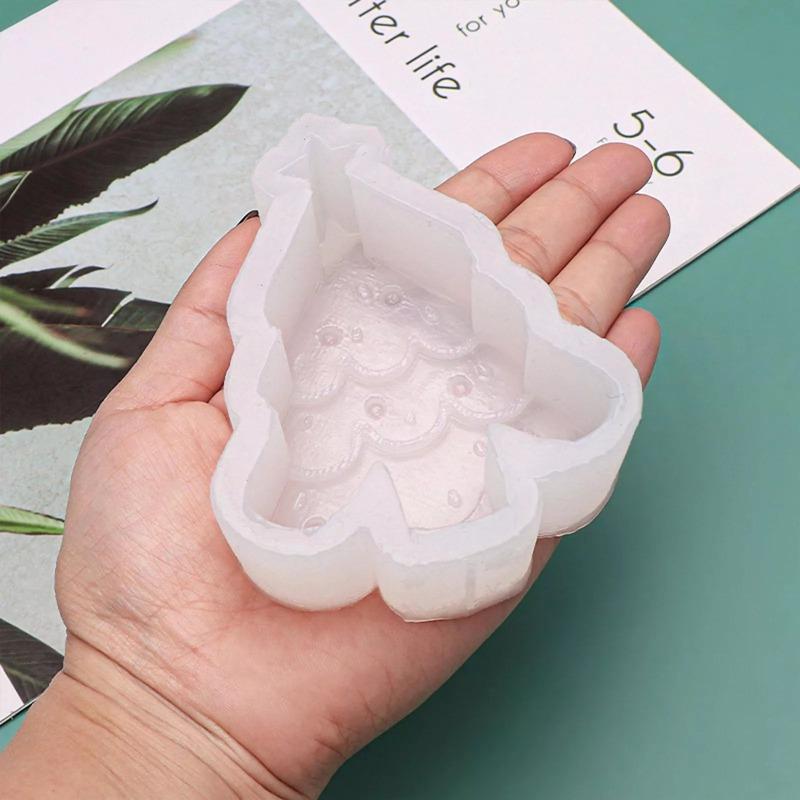 Christmas Silicone Candle Molds Elk Tree Snowflake Gingerbread Man for DIY Festive Candles Non-Stick Holiday Decoration Supplies