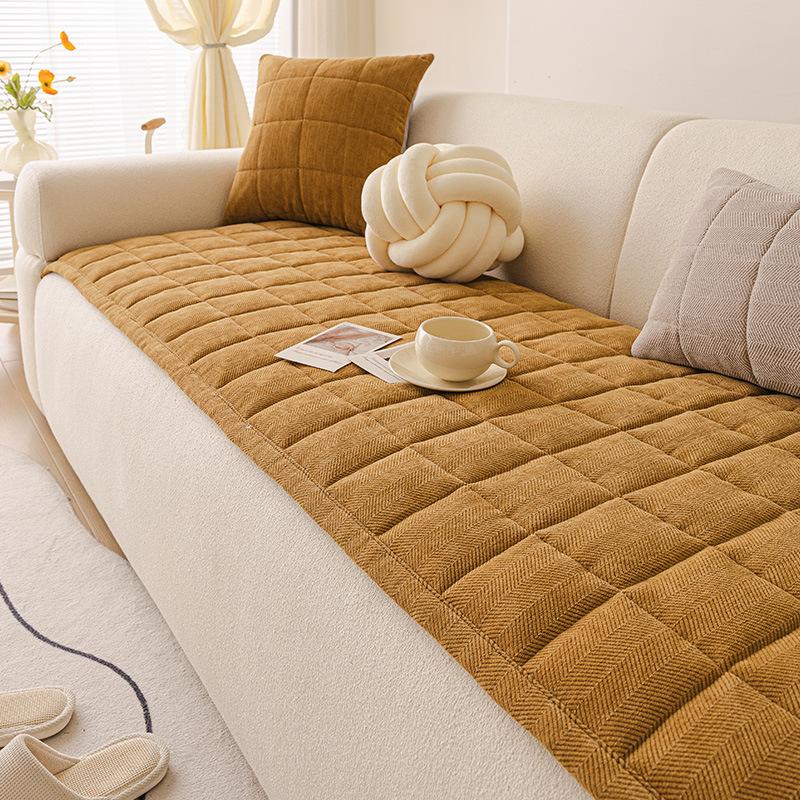 Four Season Universal Square Sofa Cushion A Whole Sofa Cover Towel Thickened Chenille Anti Cat Scratch and Anti Slip Sofa Towel