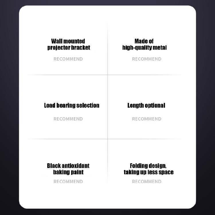 Metal Projector Wall Mount Stand with 1/4 Scew Mount for Various Devices Holder Rack