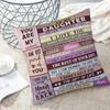 1Pc Mother To Daughter Gift Pillow Case Zipper Closure, Machine Washable | Suitable For Sofa Living Room Home Decoration,