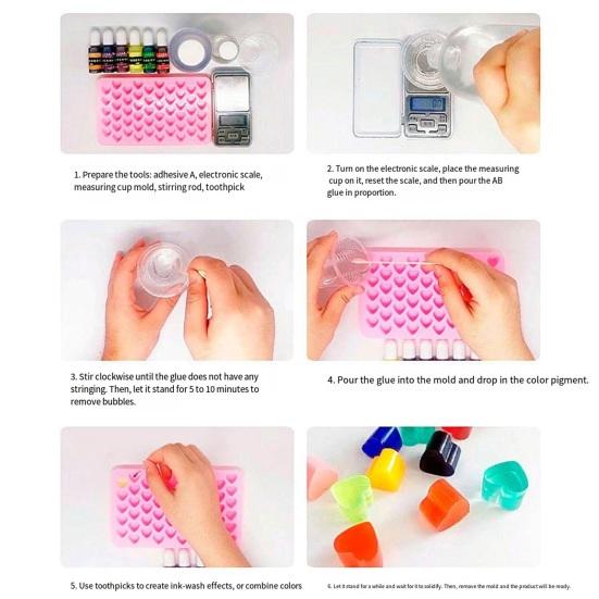 10ml Epoxidharzfarbe Hochkonzentrierter Harzfarbstoff Flüssiges Farbpigment für AB-Harz DIY Schmuckherstellung und Bastelarbeiten