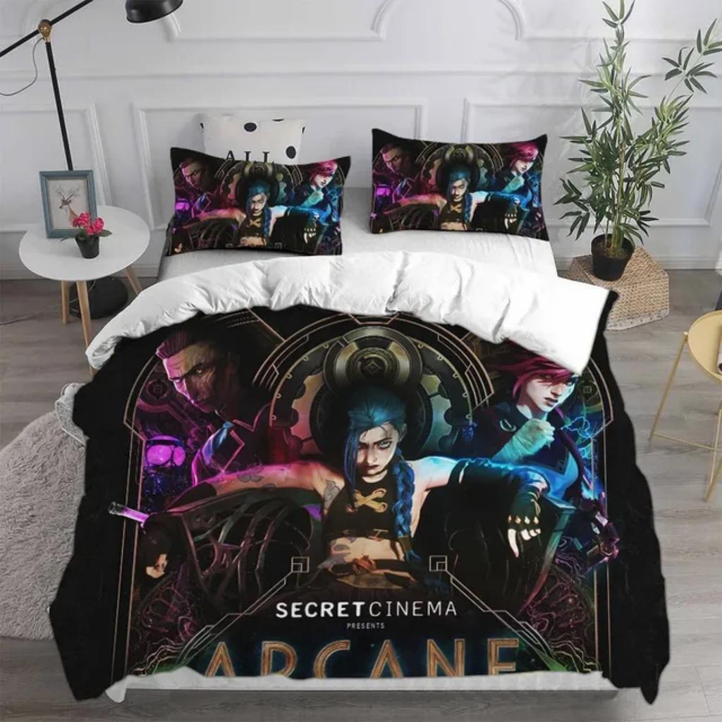 3D Arcane Anime Bedding Set Duvet Cover Set Gift for Your Friends Bed Linen Twin Full Queen King Bedding Comforter Sets Arcane