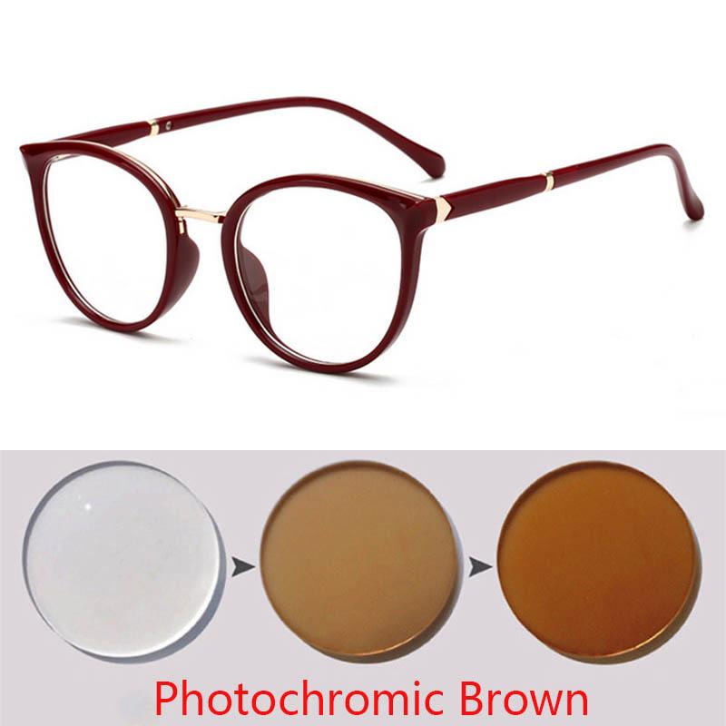 Spring Leg Anti-blue Light Oval Prescription Eyeglasses Women TR90 Cat Eye Short-sight Eyewear Diopter 0 -0.5 -0.75 -1.0 To -6.0