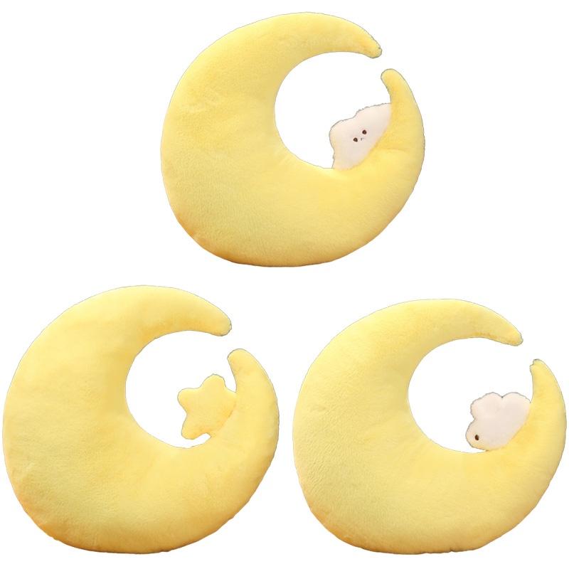 Cute Cartoon Moon And Star Plush Pillow Toy For Girls