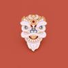 Chinese Lion Dance Brooch Spring Festival Auspicious Festive Gift Metal Badge Pin Fixed Clothes Bag