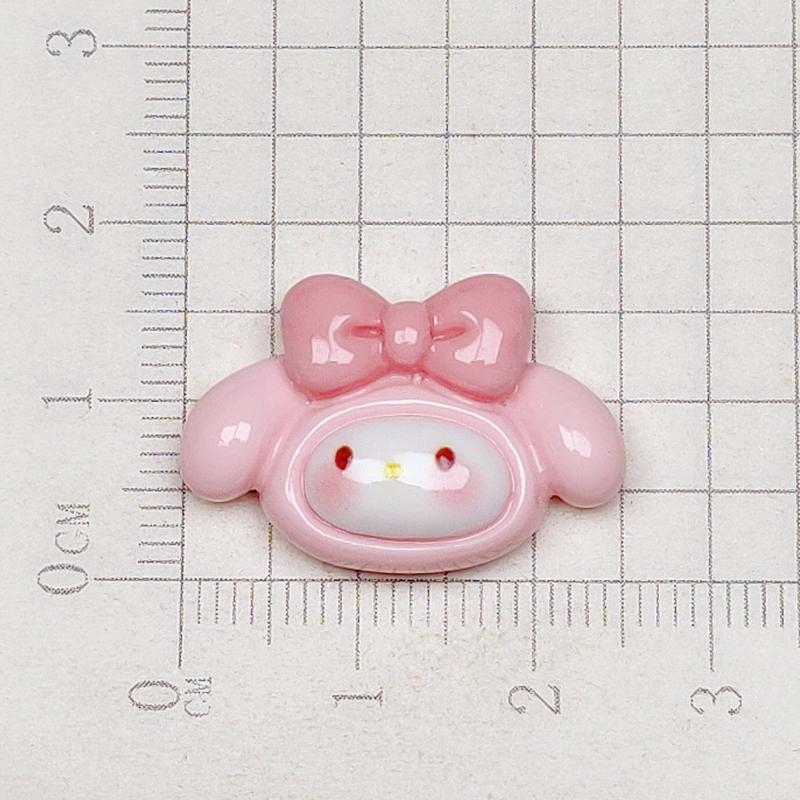 10Pcs Cartoon Cute Cartoon Rabbit, Crystal Ball, Bow, Peach Heart, Cake Scrapbook Craft Diy Miniature Ornament Accessories A7