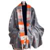 Scarf Women'S Winter High-Grade Imitation Cashmere Double-Sided Butterfly Printing Warm Temperament Air-Conditioned Room Shawl Scarf