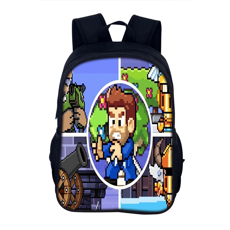 Kinderen Schooltas Rugzak Tassen Mochila Dan the Man Cartoon Geprint Rugzak voor Jongens Meisjes Cartoon Schooltas