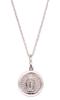 [Jewelry Shop M] Sterling Silver 925 Men's and Women's Necklace, Maria Coin Medal Chain Pendant, Pure Silver, Made In Japan, Svm1
