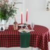 Noel Check Fleece Tablecloth 4-Piece 130x180