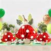 3D Mushroom Honeycomb Hanging Decoration for Easter Forest Theme Party Supplies Indoor Outdoor Birthday and Wedding Decor