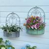 Wrought Iron Wall-Mounted Detachable Flower Pot for Garden or Balcony Decor