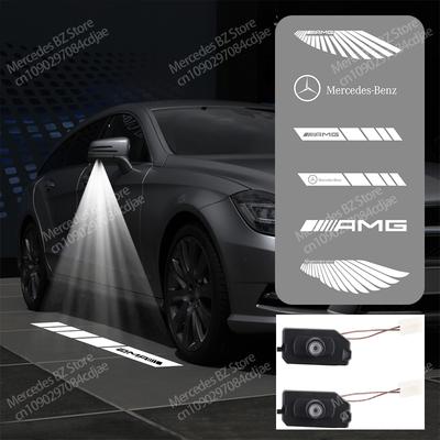 2 pièces Film Film pour Vitre Rétroviseur Arrière de Voiture LED Projecteur Ombre Fantôme Lumière Pour Mercedes Benz W222 W223 W205 W213 Classe C Classe E GLC W253 AMG