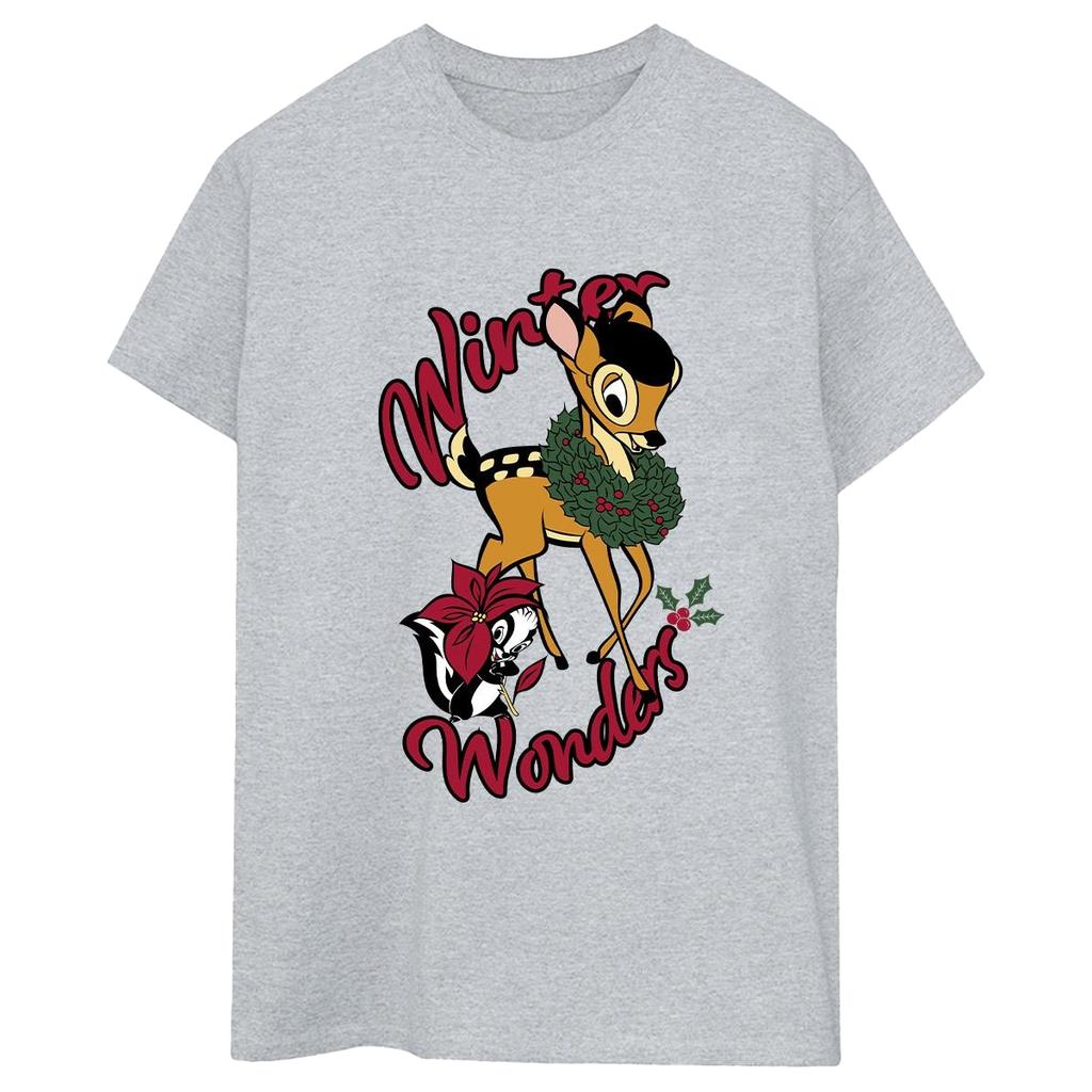 Bambi Womens/Ladies Winter Wonders Boyfriend T-Shirt