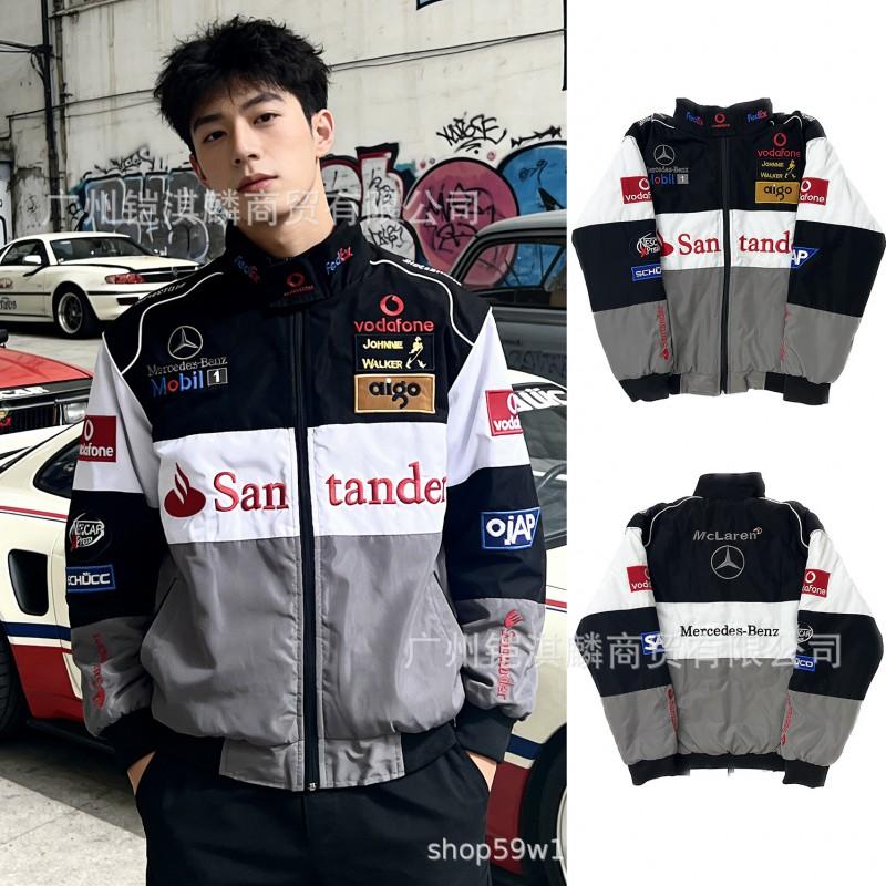 Gruba Bawełniana Haftowana Kurtka Motocyklowa Unisex Ciepła Odzież Wierzchnia Sporty Rowerowe