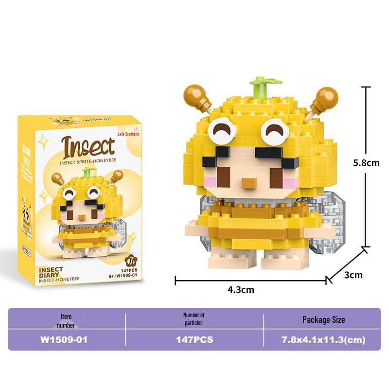 Lele Brothers Micro Building Blocks - Educational Small Animal Sets for Kids, Compatible with Lego, Boys' Toy Gifts