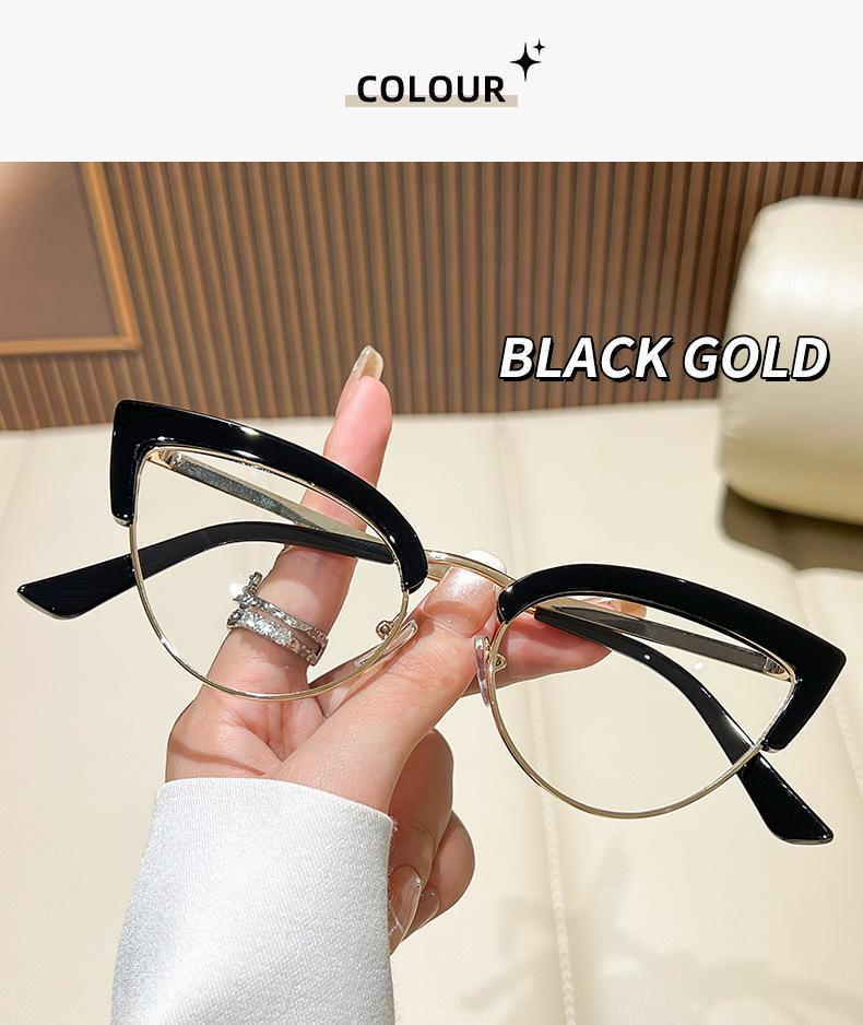 Women Cat Eye Anti Blue Light Metal Reading Glasses+1.0+1.5+2.0+2.5+3.0+3.5+4.0