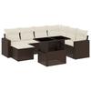 VidaXL Garden Lounge Set 8 Pcs with Brown Cushions Wicker 3267443