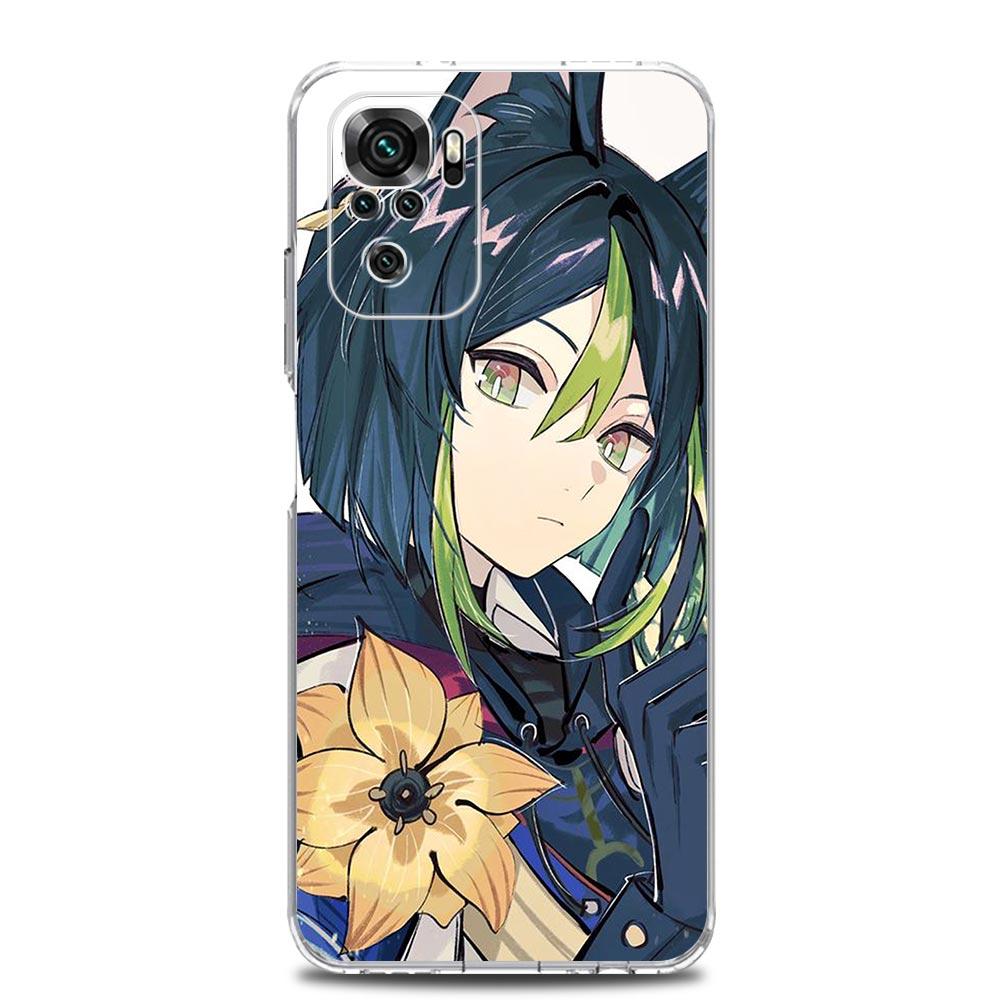 Game Genshin Impact Tighnari Clear Phone Case For Xiaomi Redmi Note 12 5G 9S 9 8 10 11 Pro+ 9T 8T 10C 9C 9A 7 Pro Soft TPU Cover