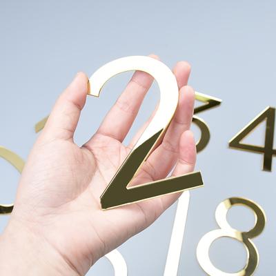 1 Stück Moderne Acryl Hausnummern - DIY Tür-Montage Briefkasten Aufkleber, Kein Strom benötigt, Einfache Aufkleber-Installation für Zeitgenössische Hausadressanzeige