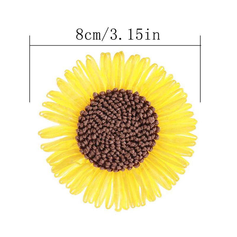 10 Stück Sonnenblumen & Gänseblümchen Bastelverzierungen Weiß & Beige DIY Dekorationszubehör Für Strandhüte Kleidung Vorhänge Krawatten