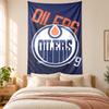 Tapestry Edmonton Oilers vysoce kvalitní pro zdobení stěn obývacího pokoje, ložnice, koleje ideální jako nástěnné umění do ložnice nebo sváteční dárek