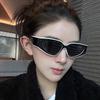 New black and white panda fashionable cat eye sunglasses women's round face advanced sense UV protection sunglasses