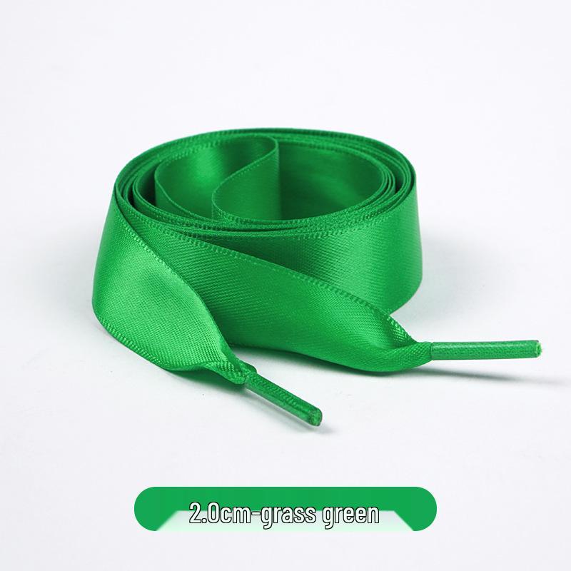 Candy Color Double-Sided 2cm Silk Shoelaces for Casual Shoes & Air Force 1