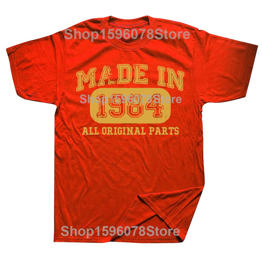 

Funny Made in 1984 Birthday Gifts 42 Year Old 42th Bday Present T Shirts Graphic Streetwear Short Sleeve Classic Tshirt Men S