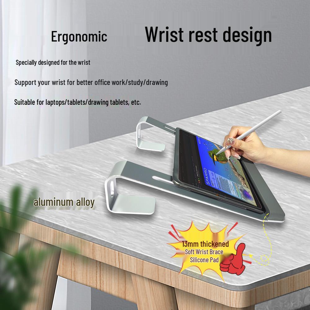 Adjustable Laptop & Desktop Cooling Stand with Wrist Rest and Storage