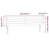 VidaXL Headboard with Ears Light Grey 203x23x78-88 Cm Velvet3117350