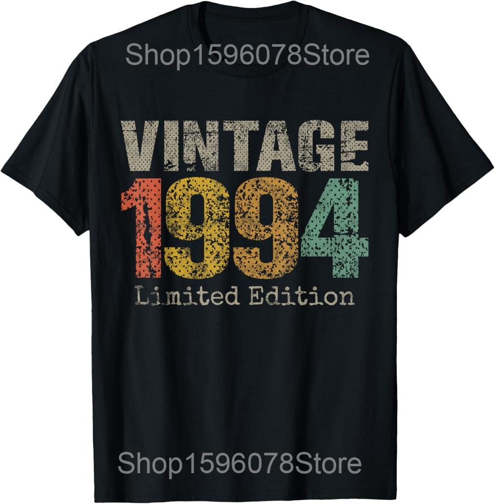 Vintage 1994 Funny 30th Birthday Gifts 30 Years Old Retro T Shirts Humor Streetwear Tee Shirt Short Sleeve Unisex Loose Clothing