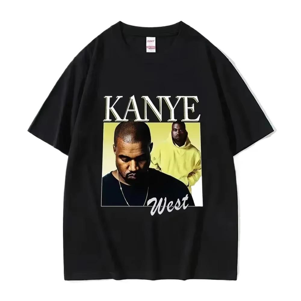 

2026 Funny Kanye West Meme T-Shirt Men s Fashion Vintage Hip Hop Rap Style Tshirt Men Women Short Sleeve Streetwear Top Tees ... S