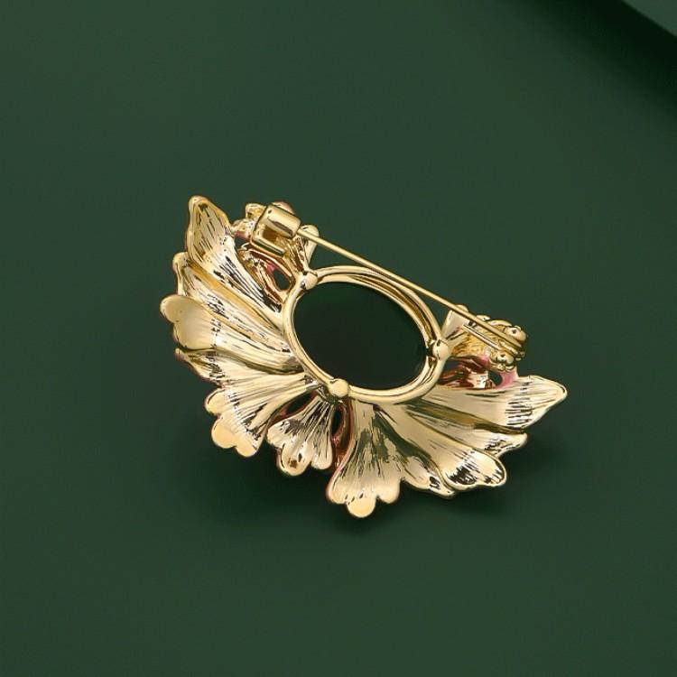 Pink Begonia Brooch High-end Women's New Chinese Style Guochao Brooch Classical Flower Suit Cheongsam Versatile Accessories Tide