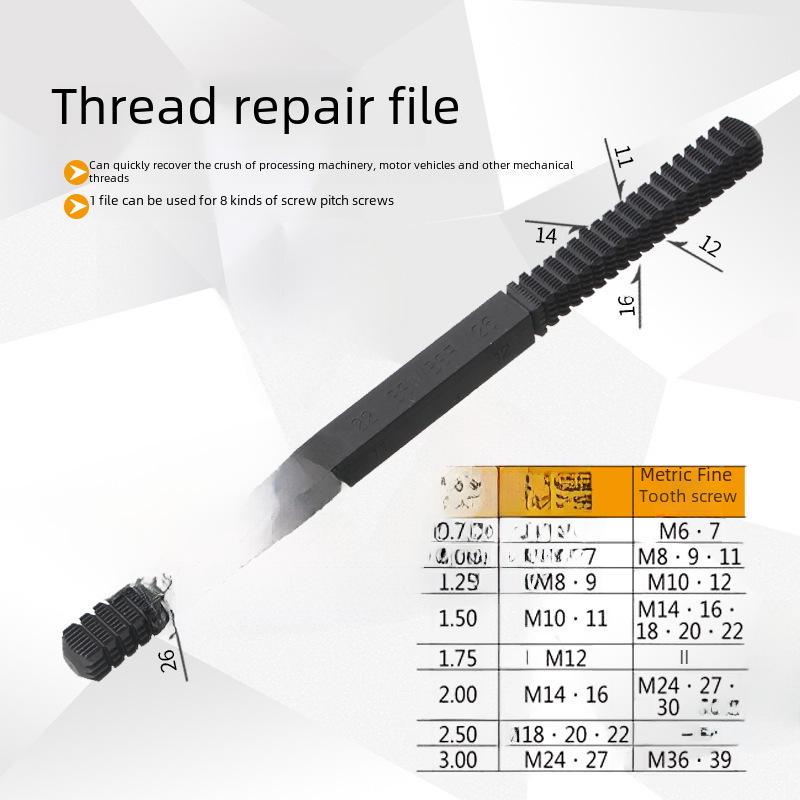 Metric Coarse Tooth Screw Thread Repair File