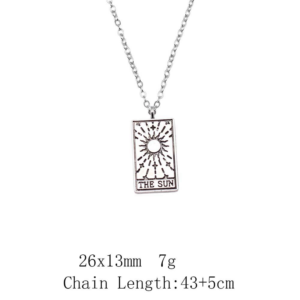 2025 Trend Chain Necklace Men Best Friendship Encouragement Tags Tarot Necklace On The Neck 43cm Chain Ornaments For Home Pendants And Necklaces