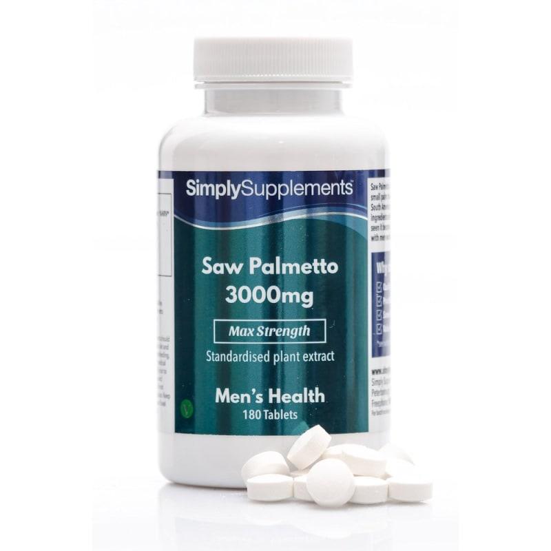 

SimplySupplements Saw Palmetto 3000 mg Men s Health 180 Tablets