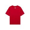 Li-Ning Sport Fashion Series Solid Color Casual Zongzi Pattern Short Sleeve T-Shirt Unisex T-Shirt Agate-Red AHSSB83-1