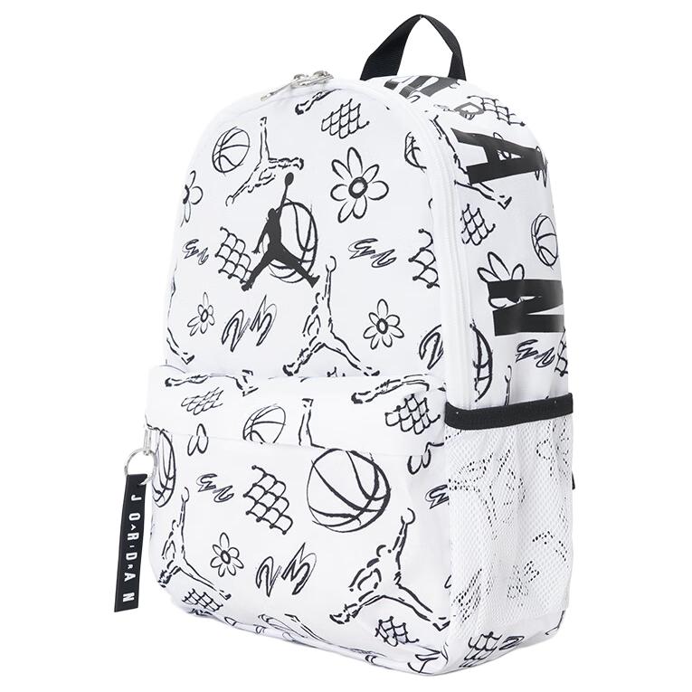 New Jordan Fabric Backpack Trumpets Unisex White JD2533027TD-004