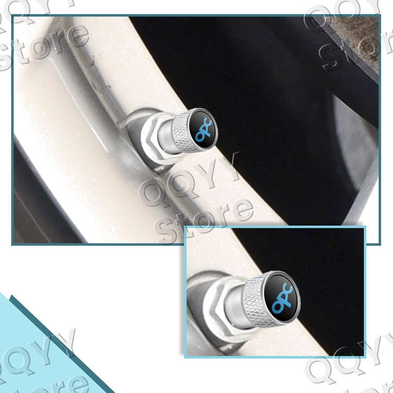 4Pcs Metal OPC Line Logo Car Wheel Tire Valve Caps Tyre Rim Stem Airdust Covers For Opel Insignia Astra H J D Zafira Corsa E