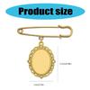 Elegant Golden Photo Brooch Pin for Memories for Hat Shirt Lapel Golden Picture Brooch Memorial Boutonniere