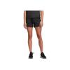 adidas Solid Color Breathable Drawstring Knitted Casual Shorts Women Shorts Black FI4099