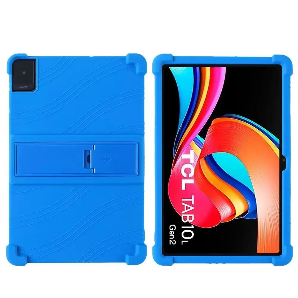 

Чехол для TCL Tab 10L Gen 3 LTE & 2 Case 8193A 8492A 10.1 Планшетный ПК Силиконовый противоударный чехол с подставкой сзади Мягкий Tab 10L Gen 2 темно-синий
