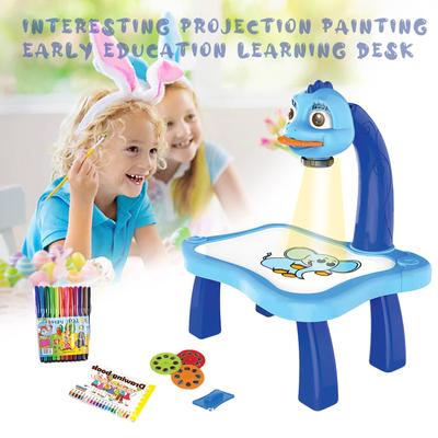 Hot-selling Child Smart Projector Desk With Light & Music Learning Painting Machine Toy 5ML