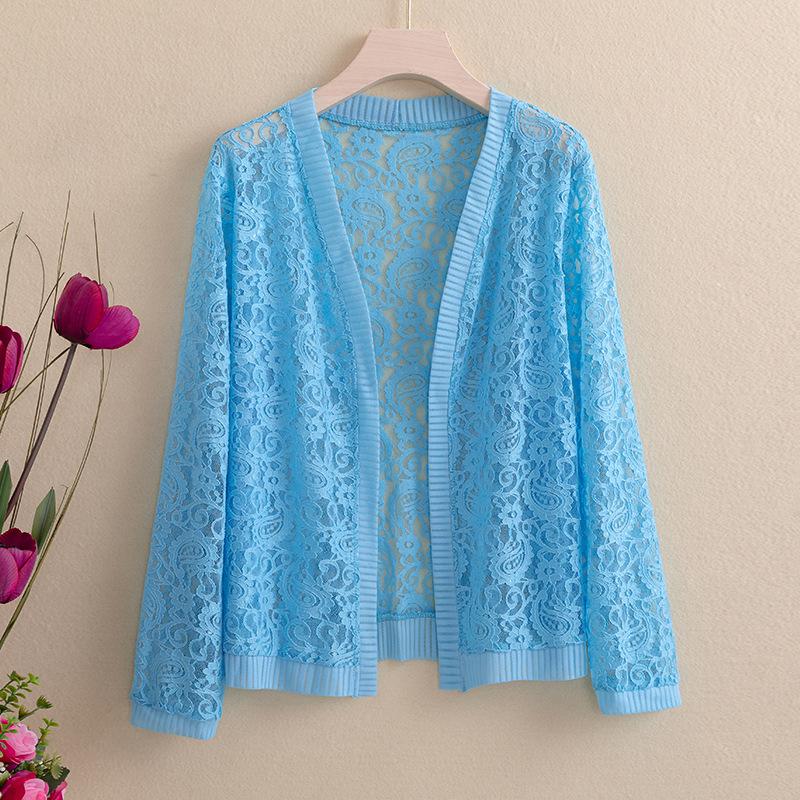 Spring Summer Women Cardigan Long Sleeve Female Cardigans Women Lace Jacket Ladies Shawl Outerwear