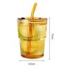 400ml Water Bottle Creative Glass Coffee with Straw Cup with Lid Cup Cover Ins Style Milk Tea Drinkware Couple Coffee Mug