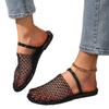Women’s Fisherman Flat Open Weave Roman Sandals, Round Toe Summer Slip-On Shoes